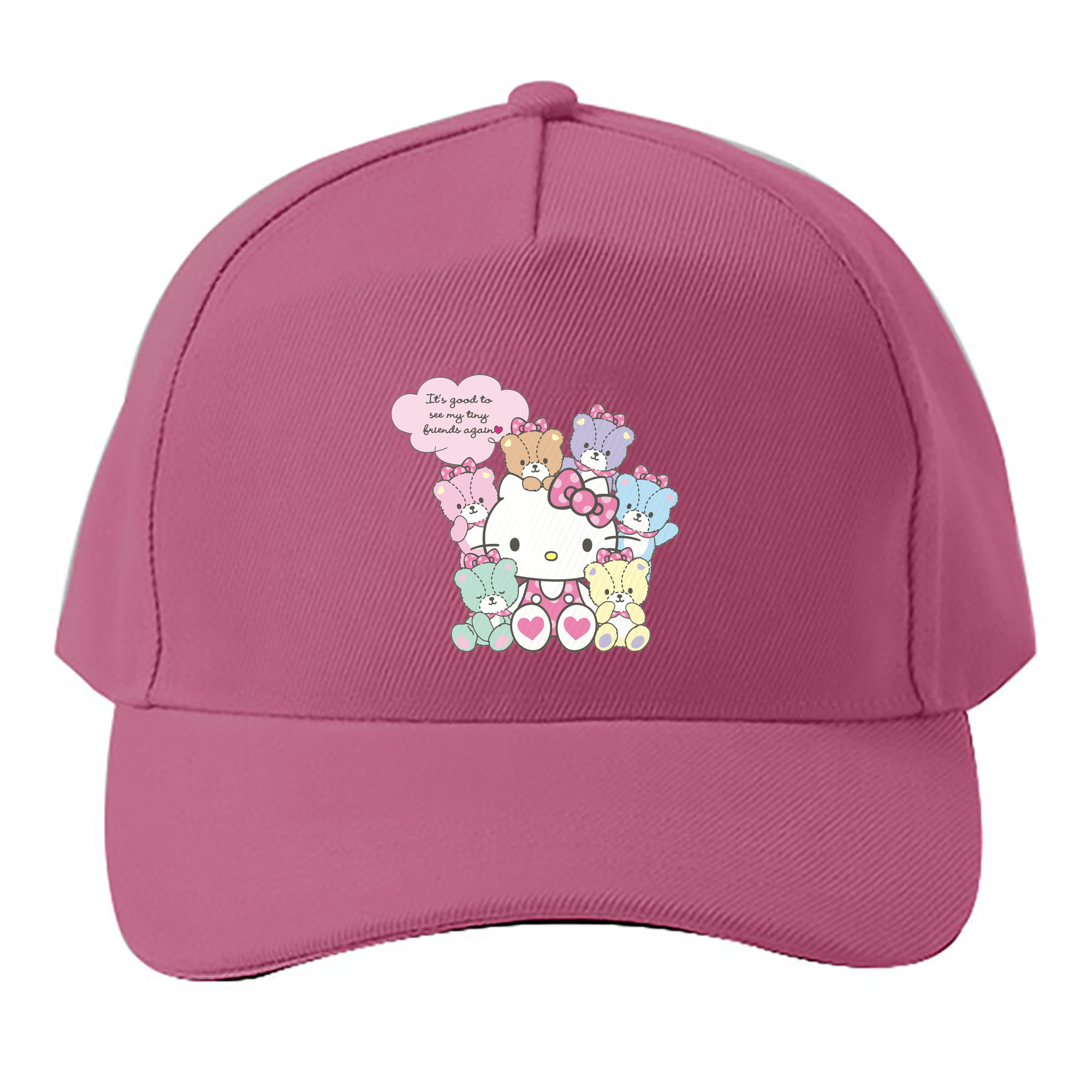 （画像用） Hello Kitty ハローキティ ベースボールキャップ 綿100％ 男女兼用 帽子 スポーツ